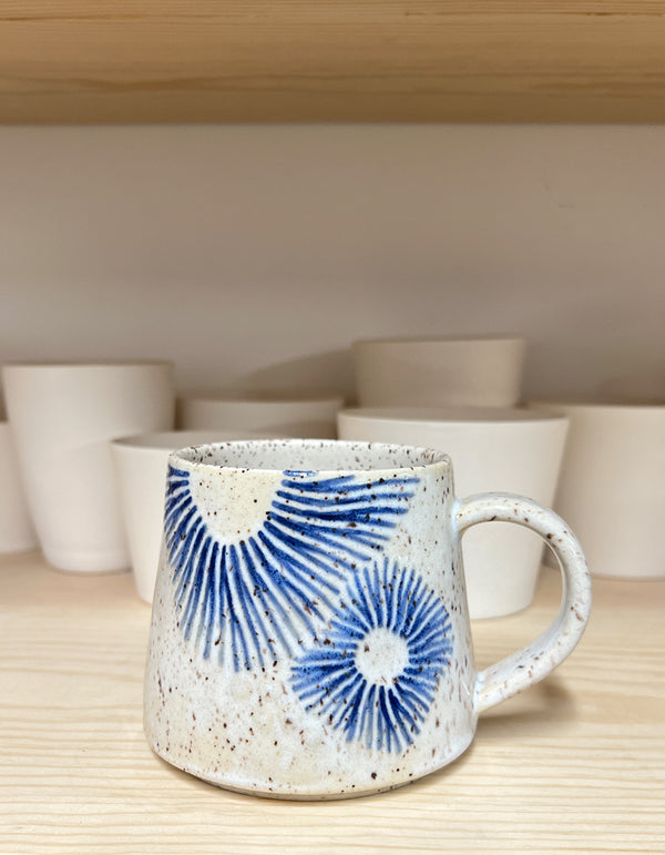 Mug - Coral with Blue 50