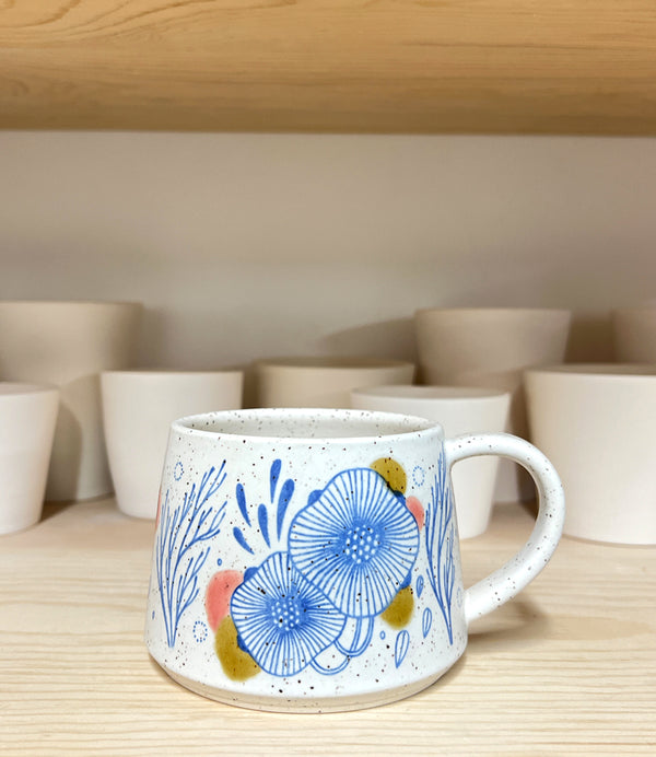 Mug 16 - Floral II with Pink and Green