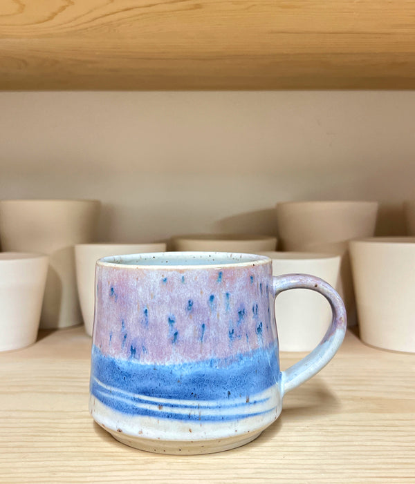 Mug 18 - New Blue Swirl w/ Lavender and Speckles