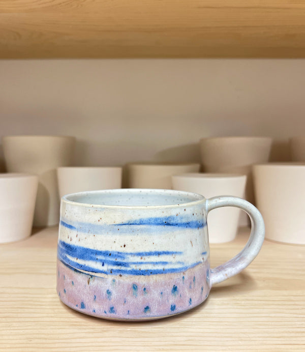 Mug 24 - New Blue Swirl / Lavender Fields