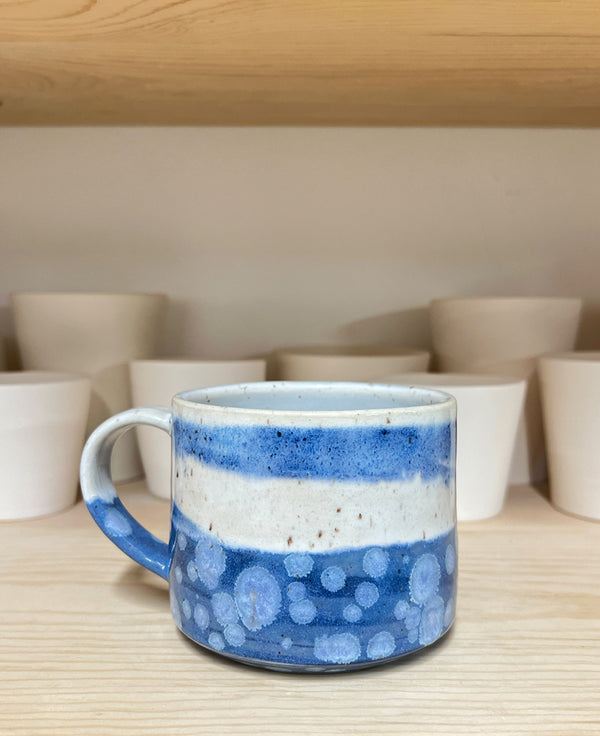 Mug 26 - New Blue Swirl w/ Crystals