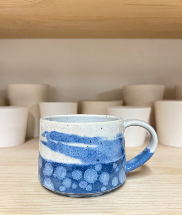 Mug 32 - New Blue Swirl w/ Crystals